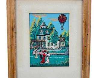 Framed Red Balloon Artwork