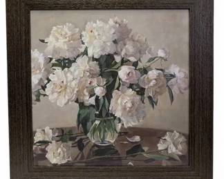Valeriy Chuikov Flower Artwork Framed No Glass 34 x 34