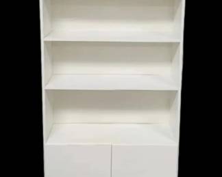 White Modular Shelving Unit w Bottom Cabinet