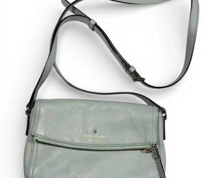 Kate Spade Robin Egg Blue Leather Purse w COA