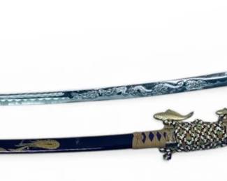 Iaito Jintachi Warlord Sword with Koi Fish Scabbard