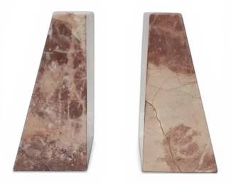 Rose Marble Book Ends