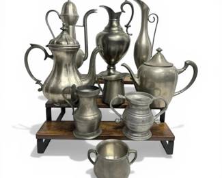 Nantucket Pewter More Tea Pots, Pitchers Dishes