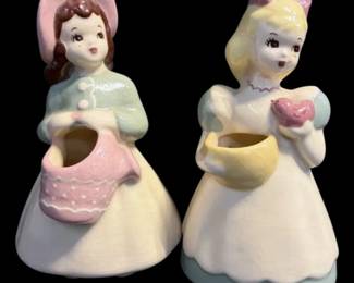Lamar Of California Lady Figurine Planters