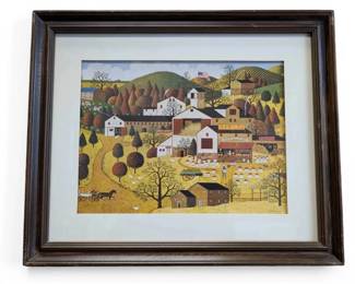 Charles Wysocki Farm Scenes Print, Framed 18 x 22