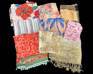 Womens Scarves 9 Total