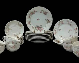 Pink Floral Limoges Plates And More
