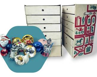 Vintage Christmas Boxes Vintage Ornaments Incl. Shiny Brites