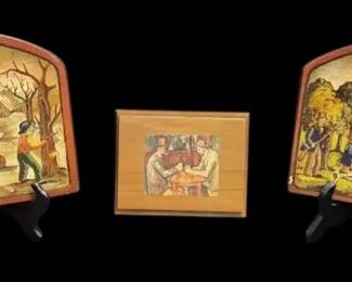 Vintage Wooden Folk Art Pieces