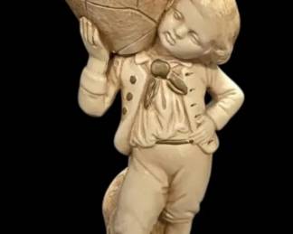 Vintage Marwal Statue Of Boy Carrying Pot