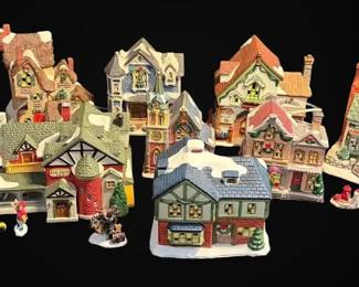 Christmas Village Houses More 9 Total
