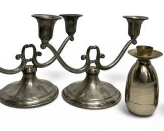 Pewter Candlestick Holders More