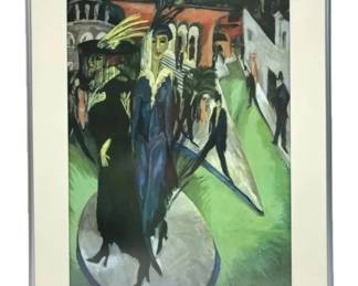 Framed Potsdamer Platz By Ernst Ludwig Kirchner Print