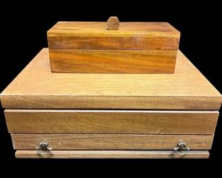 Two Wooden Jewelry Boxes