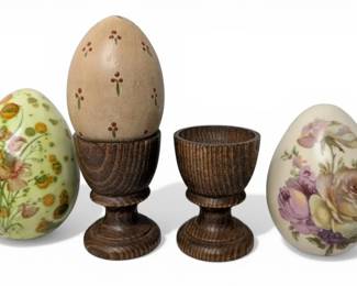 Decorative Eggs With Floral Designs