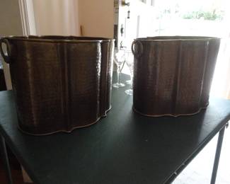 Pair of matching Brass Planters