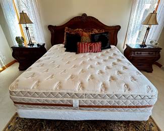 Thomasville King Headboard and Verlo mattress set