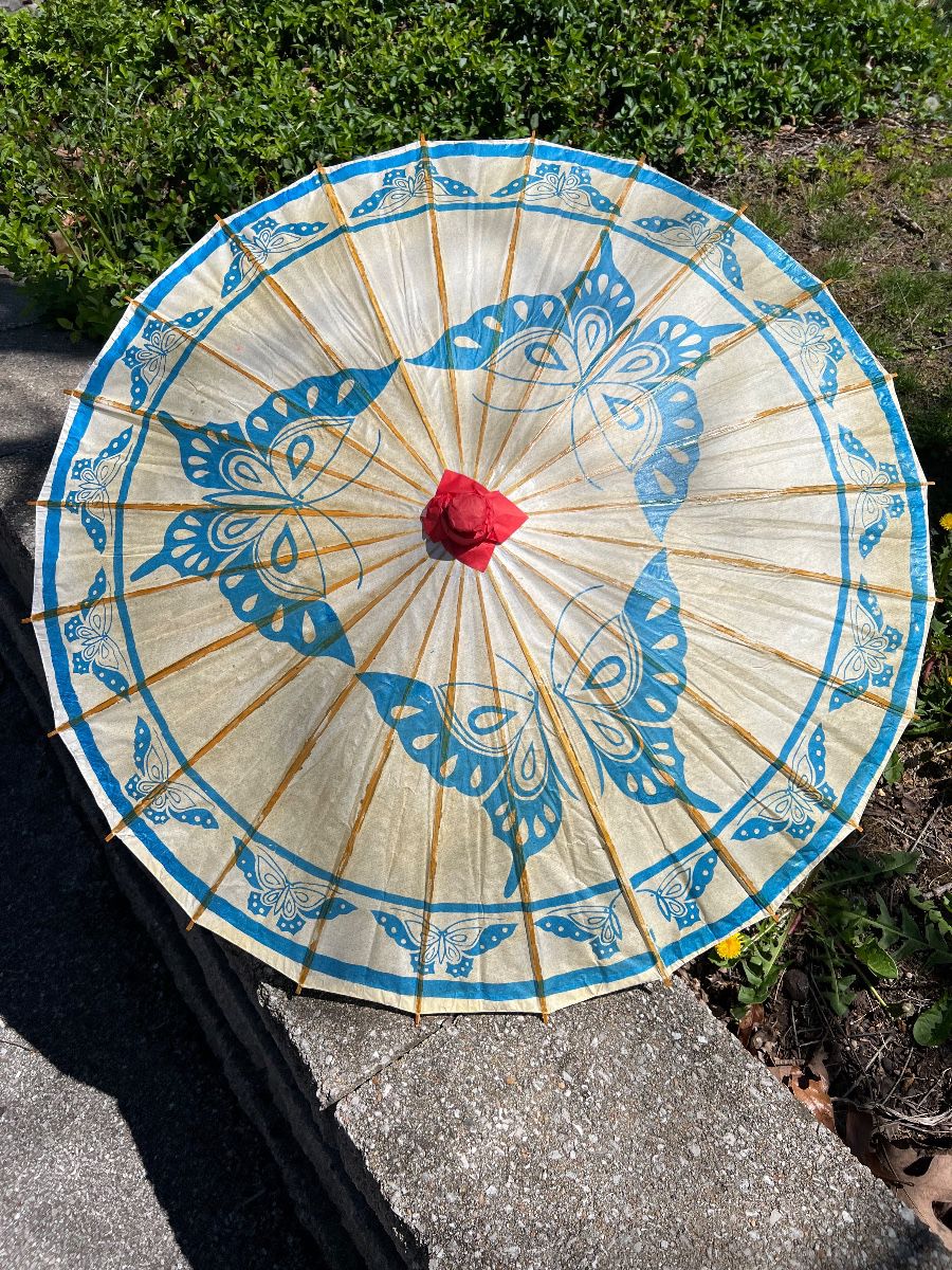 Vintage New Old Stock Rice Paper Parasols