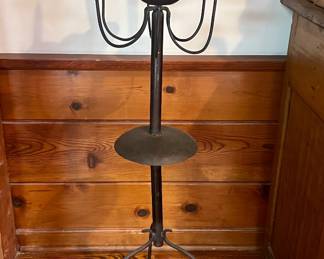 Antique Iron 7 Arm Tripod Candleabra