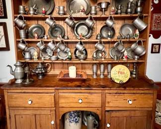 Antique English Pewter Cupboard ~$2,000