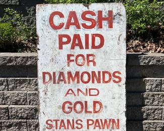 5foot x 3foot Wood Pawn Shop Sign~ $250