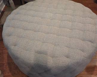 Gray Linen Ottoman 40"x40"