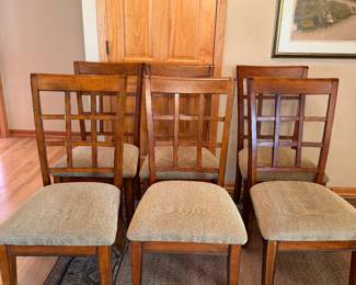 Six Dining Room Chairs 