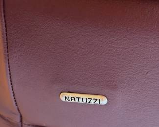 Red Leather Natuzzi Armchair 