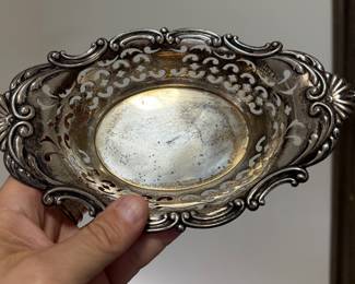 Sterling Silver Bowl, Ornate Repousse 