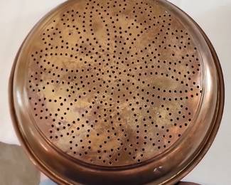 2 copper colander 