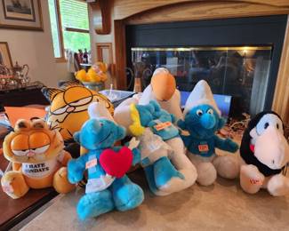 Surf and Garfield stuffed Animals