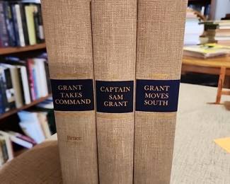 General US Grant 3 volume by Bruce Cotton and Lloyd Lewis HC