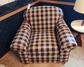 Oversized Plaid Chair