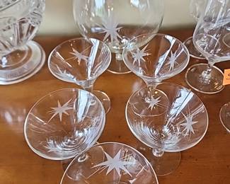 Starburst pitcher and glass set