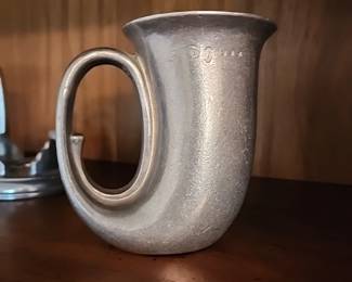 Pewter horn shaped mug