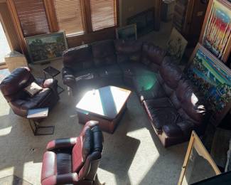 Outstanding leather sofas etc. 