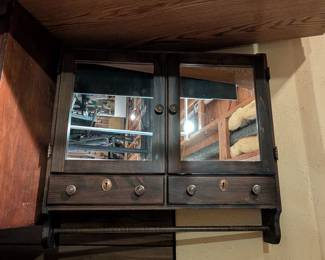 Vintage Wooden Medicine Cabinet