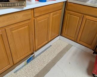  Cabinets just waiting for the right home improvement project. We have 6 like these, 1 sink cabinet, 1 overhead. Plus laminate countertops.
