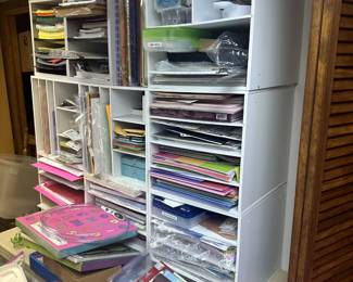 Large Collection fo Scrapbooks supplies (scissors, paper, books, stamps, and more)