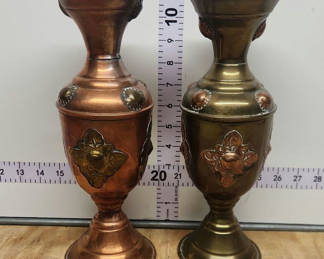 Lot 5: Vintage Copper & Brass Vases