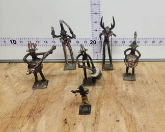 Lot 9: Vintage Ashanti Brass Figurines (set of 6)