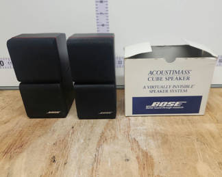 Lot 127: Four Bose Acoustimass Cube Speakers