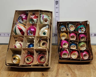 Lot 22: Vintage Polish Glass Christmas Ornaments Lot