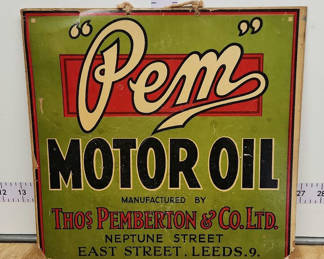 Lot 20: Pem Motor Oil Paper On Masonite