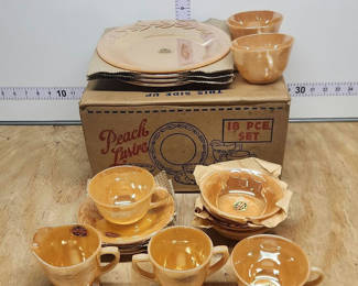 Lot 130: New In Box Anchor Hocking Fire King Peach Lustre