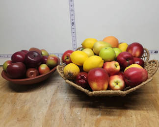 Lot 79: Faux Fruit Lot With Simon Pearce Bowl