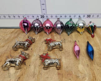 Lot 34: More Glass Christmas Ornaments