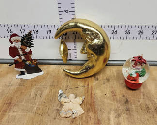 Lot 35: Wilhelm Schweizer Santa Figurine & Christmas Ornaments