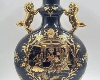 porcelain lion handle vase