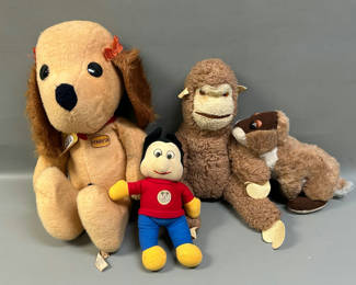 Lot 55: A Group of Four Vintage Plush Toys